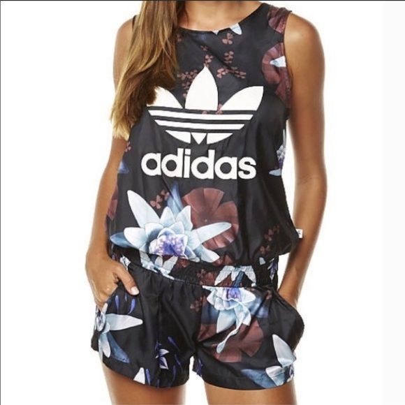 adidas floral print jumpsuit